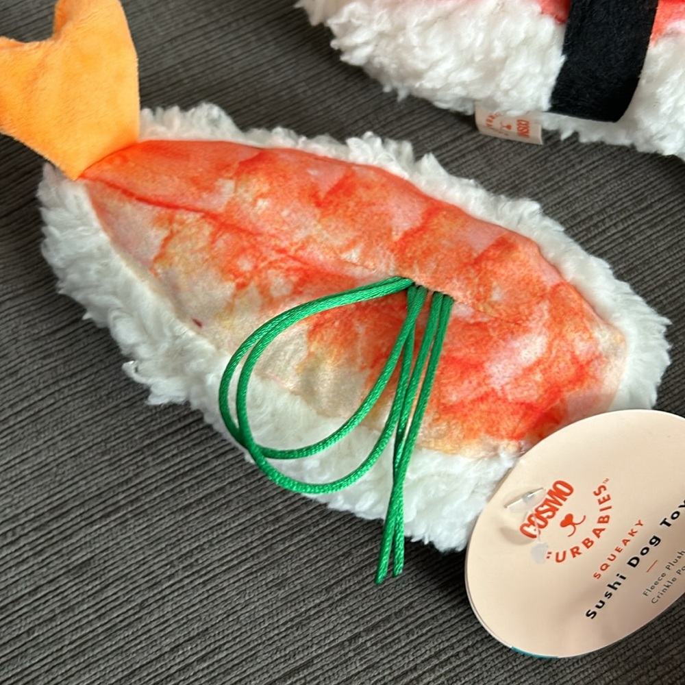 COSMO FURBABIES Sushi Dog Toys Squeaker - buyers choice - Picture 3 of 7